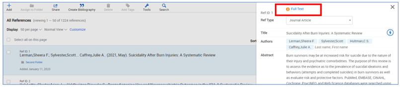 Unpaywall Link – Reference Editor Modal.